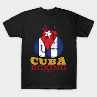 For Boxers Cuban Flag I Love Cuba Boxing Gloves T-Shirt